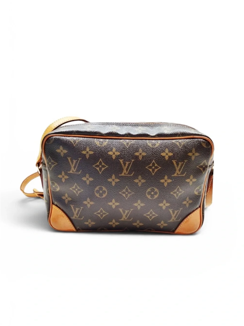 Louis Vuitton Monogram Canvas Brown Tan Crossbody Bag